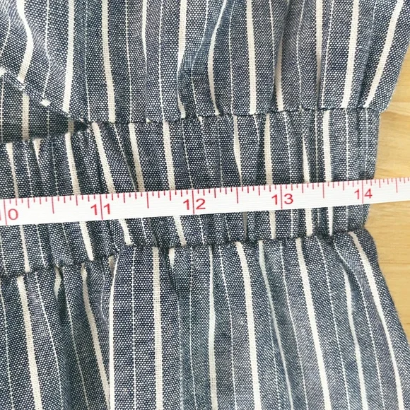 100% Cotton Striped Cut-Out Midi Dress - Picture 12 of 14